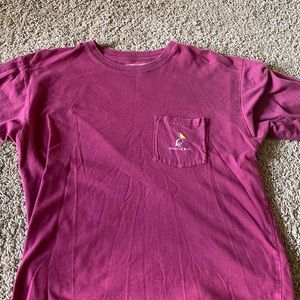 Long sleeve red mobile bay tee